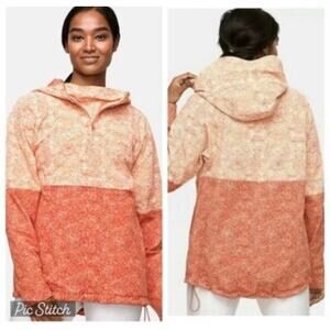 Outdoor Voices Rectrek Orange Pebbled Canyon Hoodie Hooded Anorak Jacket XS E28